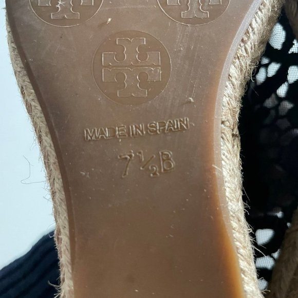 Tory Burch Womens Black Slip On Wedge Heel Ballet Flats Size 7.5 B - Picture 5 of 6